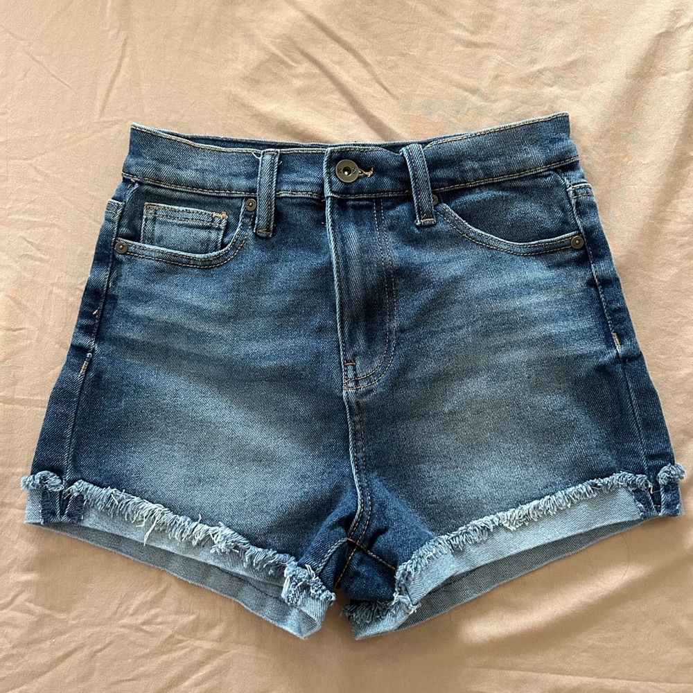 Kendall & Kylie Dark Blue Jean Shorts